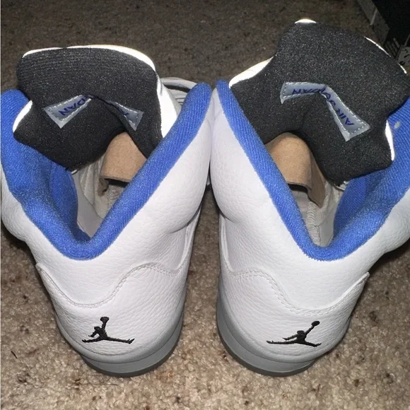 Air Jordan 5 Reto (GS) White/Royal/Black/Gray - Picture 2 of 9